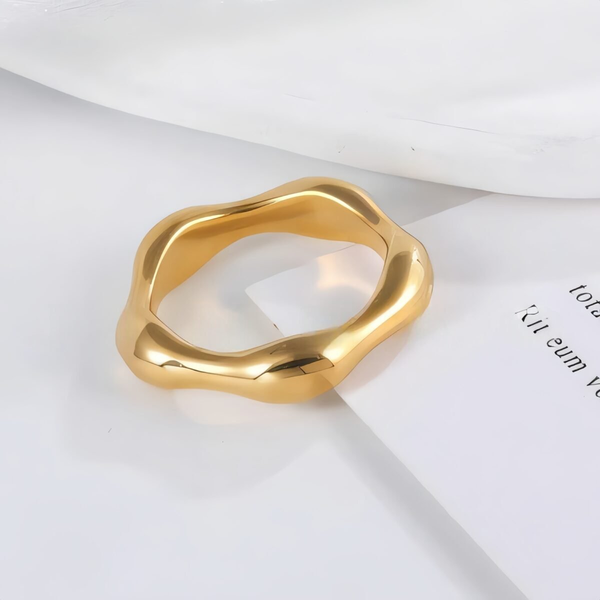 Delicate Stainless Steel Streamline Ring for Women | G00645 - Image 3