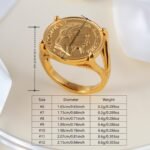 Napoleon Iii Coin Inlaid Commemorative Men's Stainless Steel Ring| G005063 - Image 2