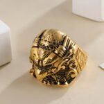 Eagle Head Stainless Steel Ring Men's Vintage Fashion Design | DZ1918 - Image 3