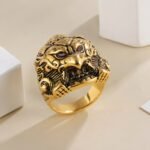 Eagle Head Stainless Steel Ring Men's Vintage Fashion Design | DZ1918 - Image 2