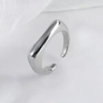 Elegant Simple Stainless Steel Curved Ring Women's Ring | G004076 - Image 4