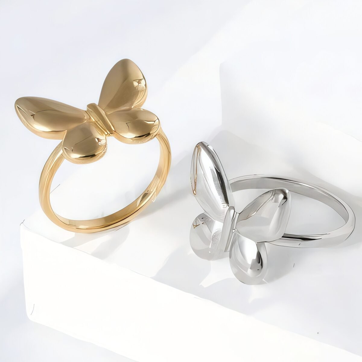 Elegant Stainless Steel Ring with Butterfly Shape for Women | G004046 - Image 2