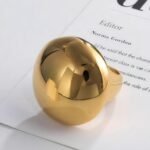 Fashionable Stainless Steel Dome Ring for Women | DZ84 - Image 3