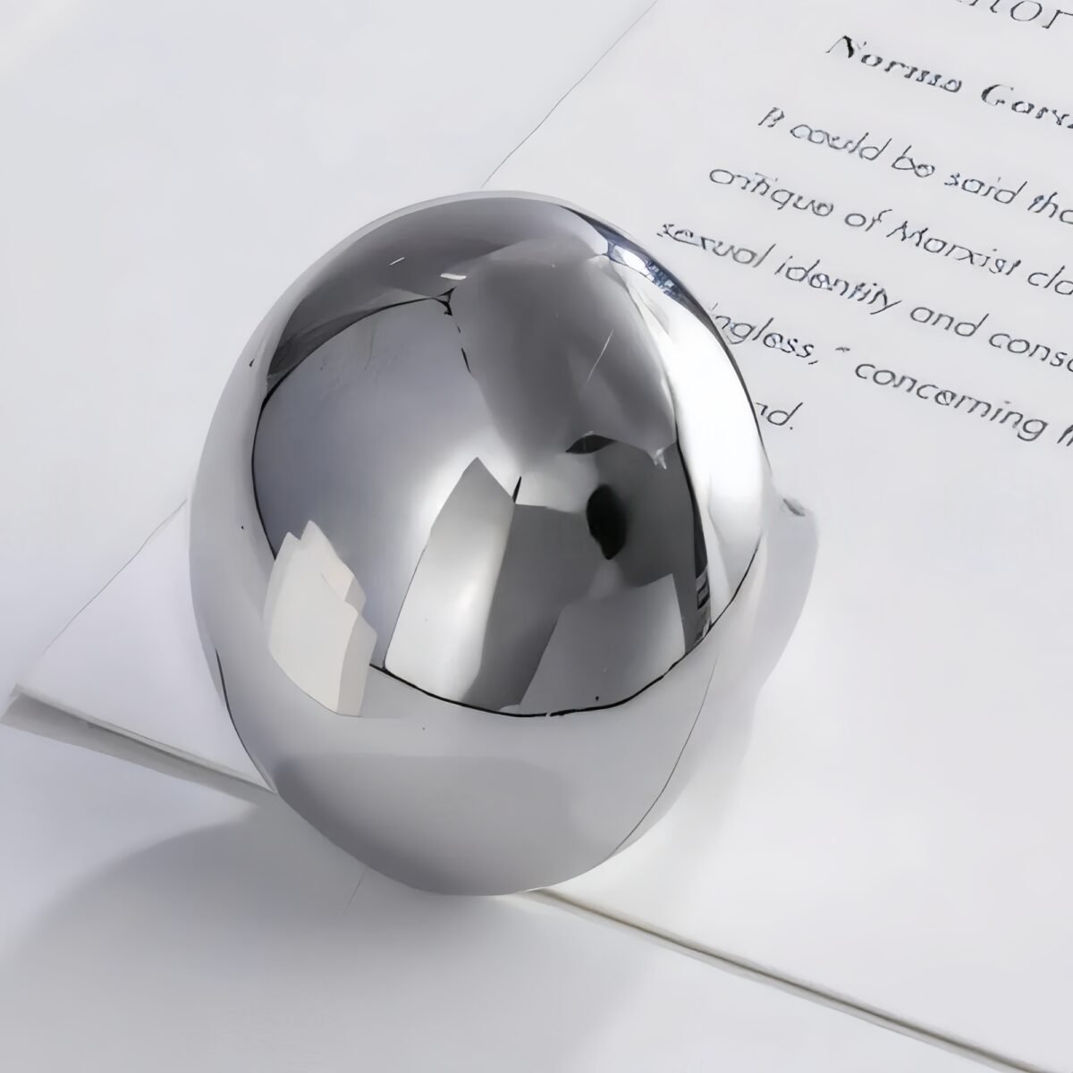 Fashionable Stainless Steel Dome Ring for Women | DZ84 - Image 5