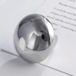 Fashionable Stainless Steel Dome Ring for Women | DZ84 - Image 5