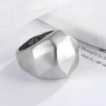 Geometric faceted stainless steel women's ring | G003409 - Image 5