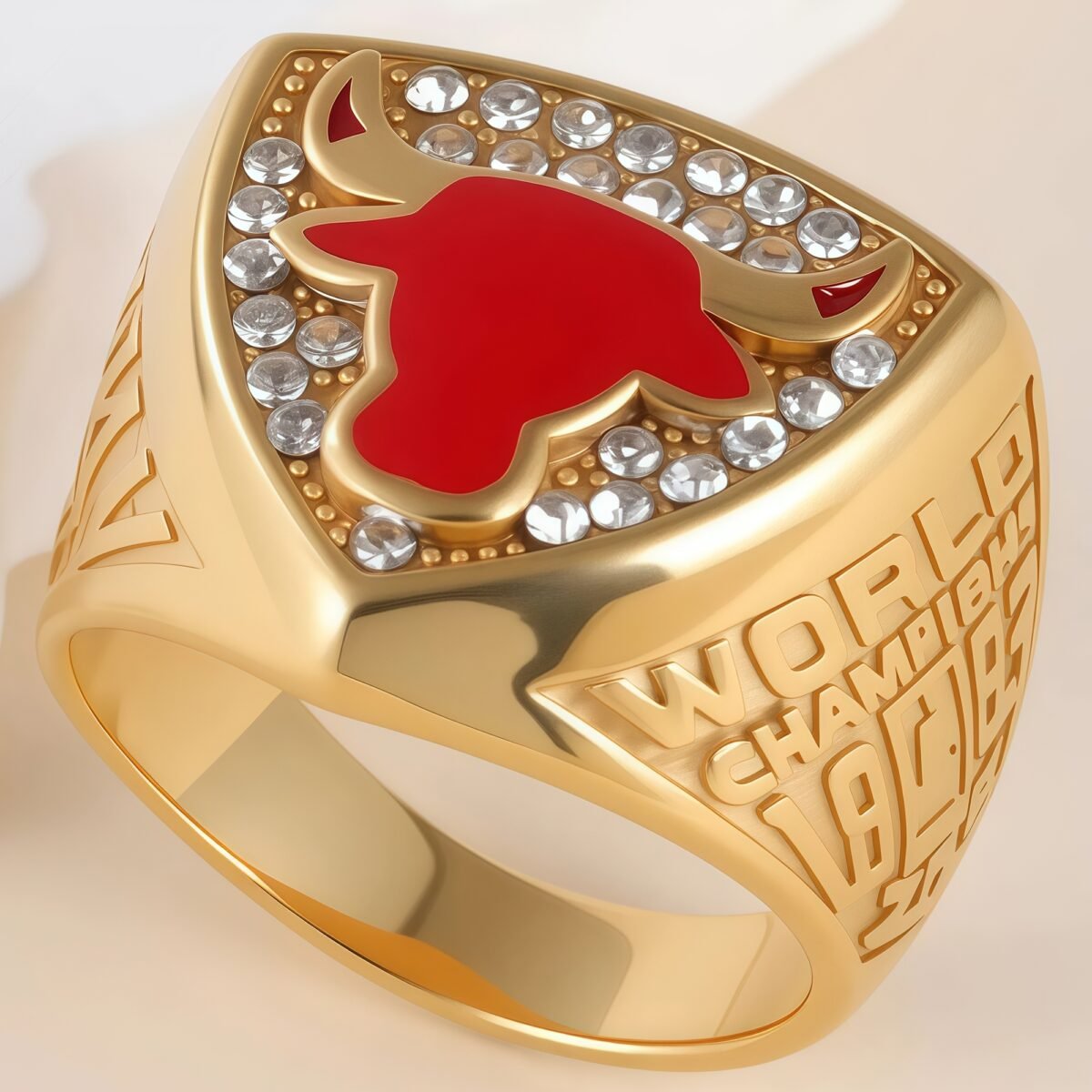 NBA Championship Ring Retro Shining Bull Head Stainless Steel Men's Ring丨K0225J - Image 1