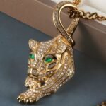 Dominant Leopard Head Full Diamond Hip Hop Men's Stainless Steel Necklace丨JSLH1010