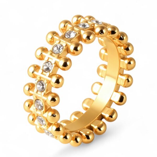 European And American Style Mini Dot Shining Ladies 'stainless Steel Waterproof Ring丨N00727J
