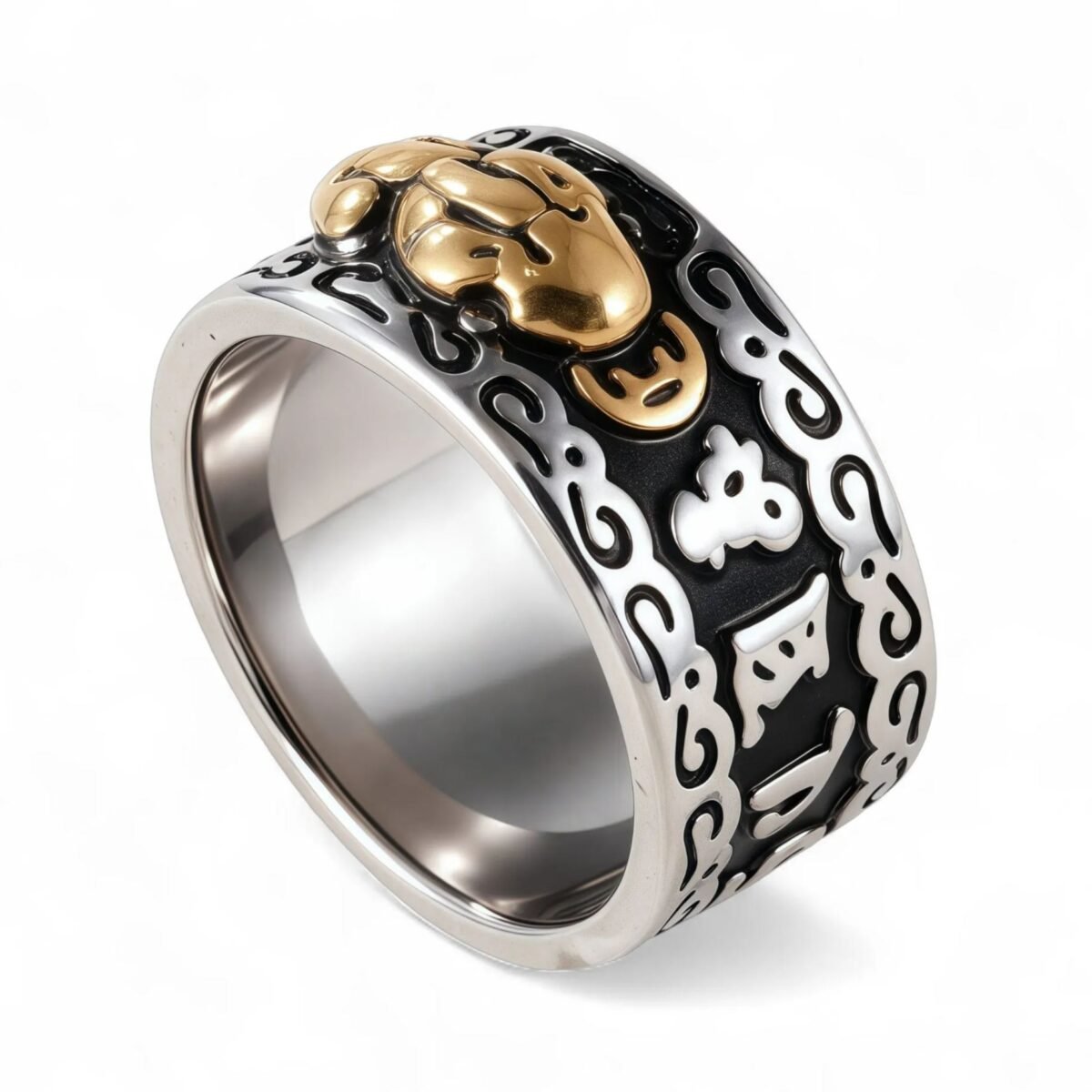 Feng Shui Pixiu Good Luck And Wealth Unisex Stainless Steel Ring丨CQSDZ-1 - Image 1