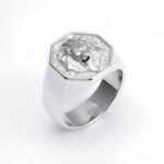 Stainless Steel Lion Head Ring, Diamond - Inlaid Stylish Men's Ring, European and American Fashion Dominant Jewelry | G00690