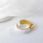 Irregular Design Stainless Steel Ring Women's Minimalist Elegant Band | G04334 - Image 3
