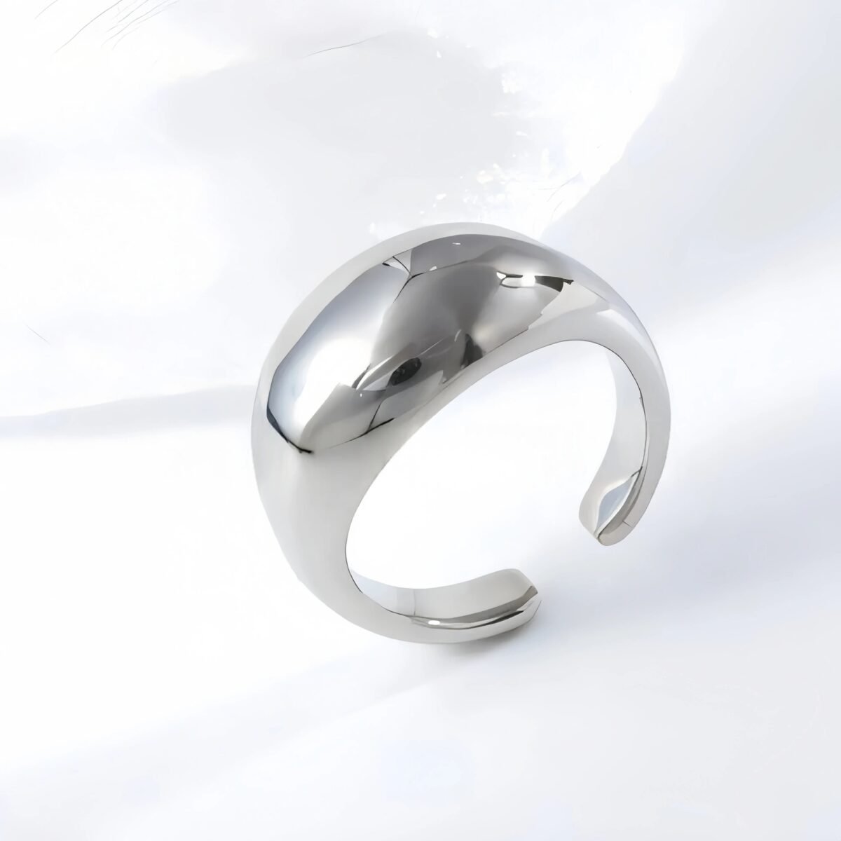 Metallic Gloss Smooth Stainless Steel Ring Women's Delicate Band | G00714 - Image 4