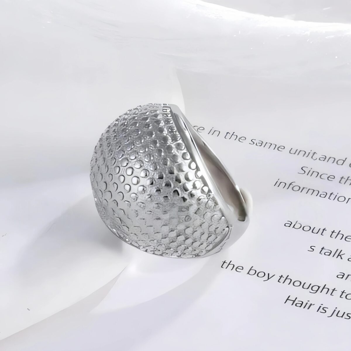Minimalist Beaded Metal Ring Fashion Luxury Design for Women | G00330 - Image 5