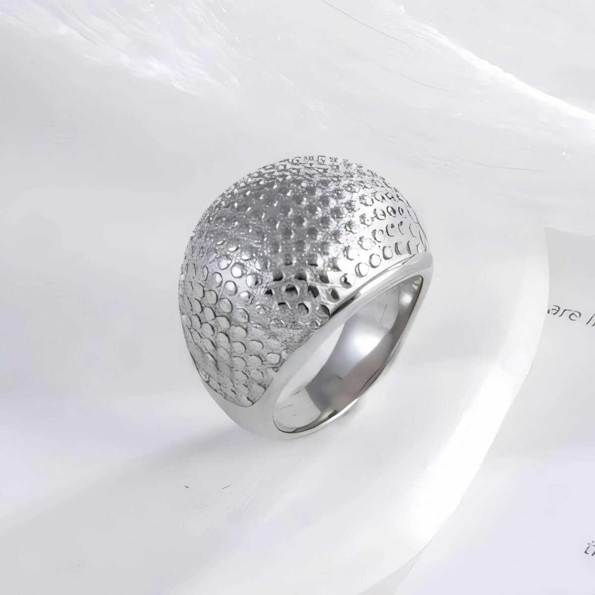 Minimalist Beaded Metal Ring Fashion Luxury Design for Women | G00330 - Image 4