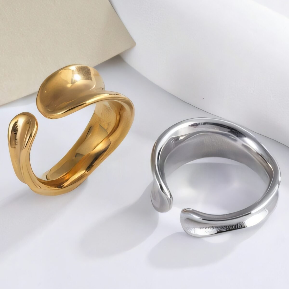 Minimalist Stainless Steel Open Loop Ring Classic Fashion for Women | G004492 - Image 3