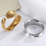 Minimalist Stainless Steel Open Loop Ring Classic Fashion for Women | G004492 - Image 3