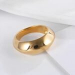 Minimalist Stainless Steel Round Ring Golden and Silver Styles Unisex | N00102 - Image 3