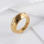 Minimalist Stainless Steel Round Ring Golden and Silver Styles Unisex | N00102 - Image 2