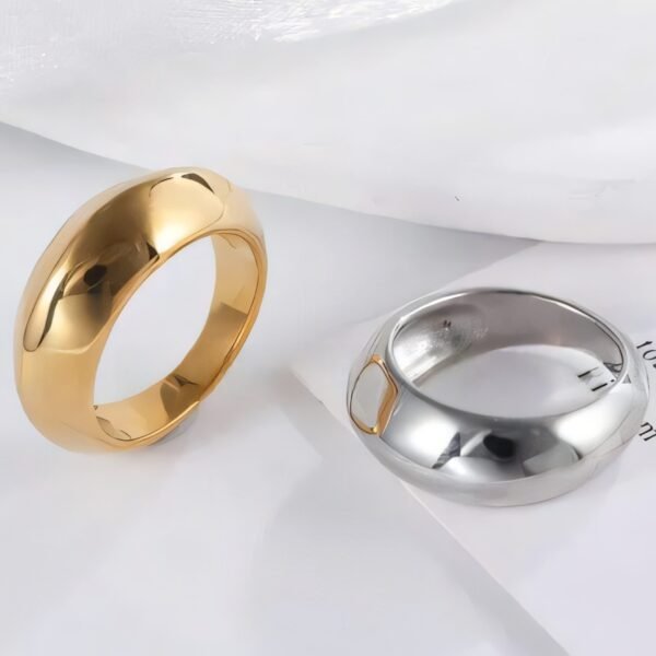 Minimalist Stainless Steel Round Ring Golden and Silver Styles Unisex | N00102
