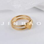 Modern Heart Design Stainless Steel Ring Simple and Fashionable for Women | N00634 - Image 4