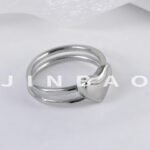 Modern Heart Design Stainless Steel Ring Simple and Fashionable for Women | N00634 - Image 6