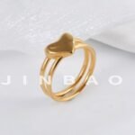 Modern Heart Design Stainless Steel Ring Simple and Fashionable for Women | N00634 - Image 3