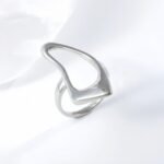 Modern Intertwined Stainless Steel Ring Elegant Design for Women | G002235 - Image 4