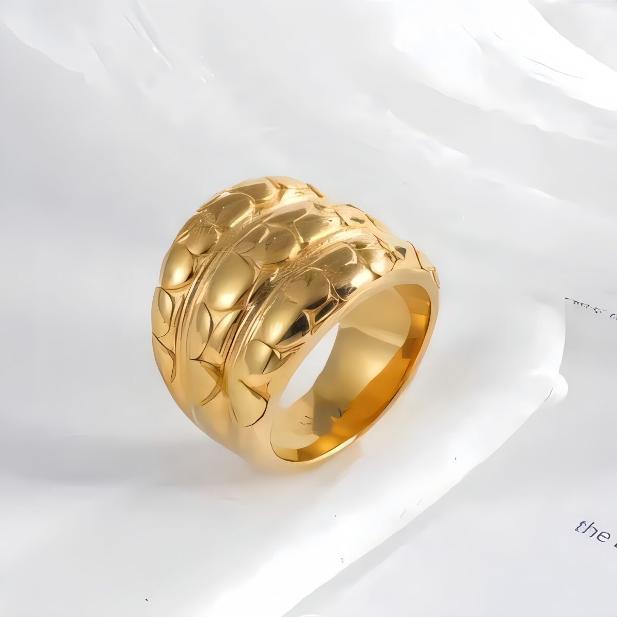 Modern Layered Texture Design Ring Simple and Fashionable for Women | ML0105 - Image 2