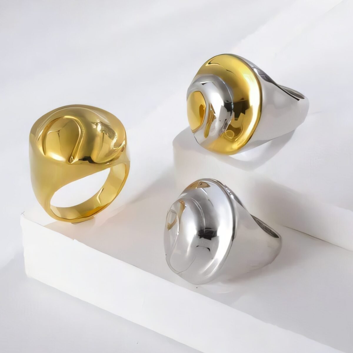 Modern Streamlined Design Ring Simple and Fashionable for Women | G00335 - Image 1