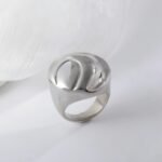 Modern Streamlined Design Ring Simple and Fashionable for Women | G00335 - Image 4