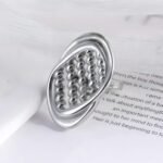Modern Studded Design Stainless Steel Ring for Women | G003596 - Image 3