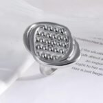 Modern Studded Design Stainless Steel Ring for Women | G003596 - Image 2