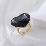 Multicolor Heart-Shaped Gemstone Ring Fashionable Luxurious Design for Women | K002094 - Image 3