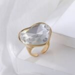 Multicolor Heart-Shaped Gemstone Ring Fashionable Luxurious Design for Women | K002094 - Image 5