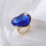 Multicolor Heart-Shaped Gemstone Ring Fashionable Luxurious Design for Women | K002094 - Image 4