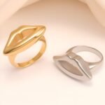 Stylish Style 3D Lip Stainless Steel Women's Ring丨G005467
