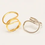 Modern Style Twisted Band Stainless Steel Women's Ring丨G004992