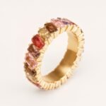 Multicolored Tourmaline 24K Gold-plated Stylish and Unique Women's Ring | N001874J - Image 3