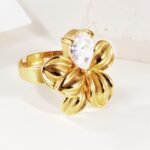 Starlit Petals - White Zircon Ring for Women | G005412 - Image 3