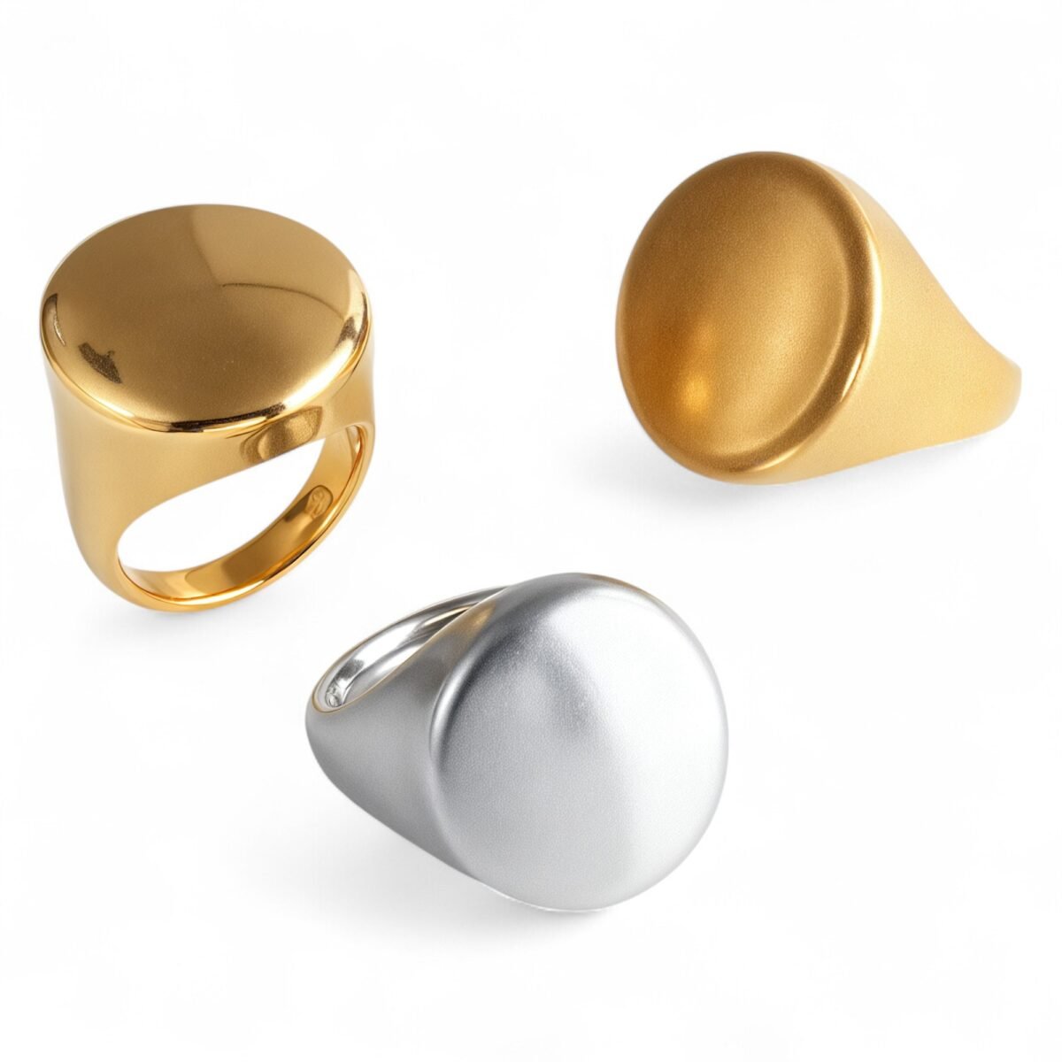Classic Design Brushed Stainless Steel Men's Waterproof Ring丨G003835 - Image 1