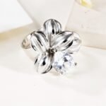 Starlit Petals - White Zircon Ring for Women | G005412 - Image 5