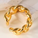 Simple Design Woven Cross Ladies 'stainless Steel Ring丨G00312 - Image 4