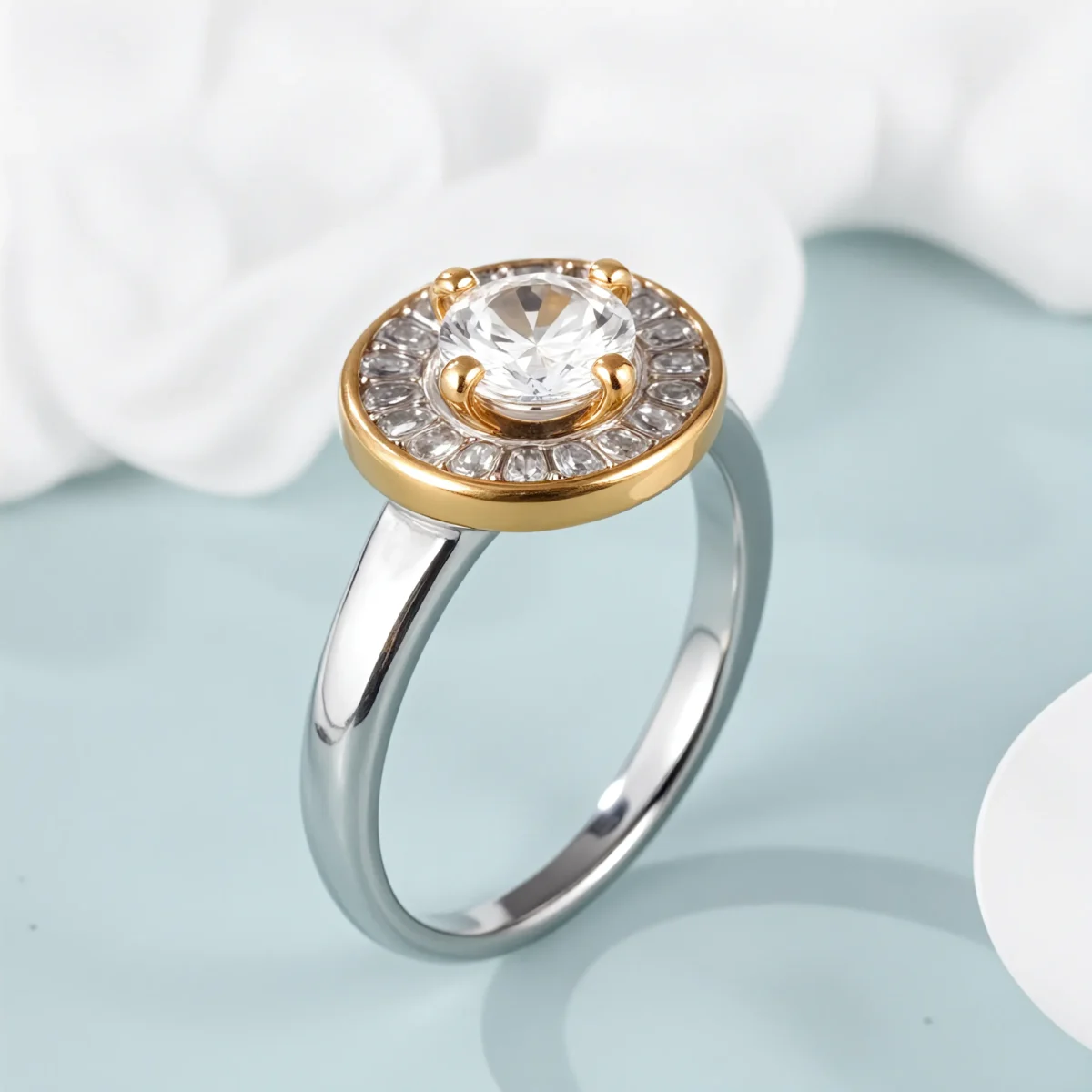 Elegant Design Round Gemstone Stainless Steel Women's Ring丨PL34G - Image 3