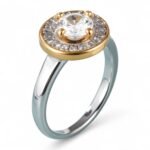 Elegant Design Round Gemstone Stainless Steel Women's Ring丨PL34G
