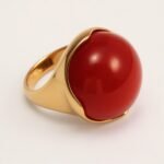 Multi - colored Gemstone Gold Ball Ring, Fashionable and Unique Women's Ring | BL87JS - Image 2