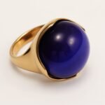 Multi - colored Gemstone Gold Ball Ring, Fashionable and Unique Women's Ring | BL87JS - Image 11