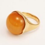 Multi - colored Gemstone Gold Ball Ring, Fashionable and Unique Women's Ring | BL87JS - Image 8