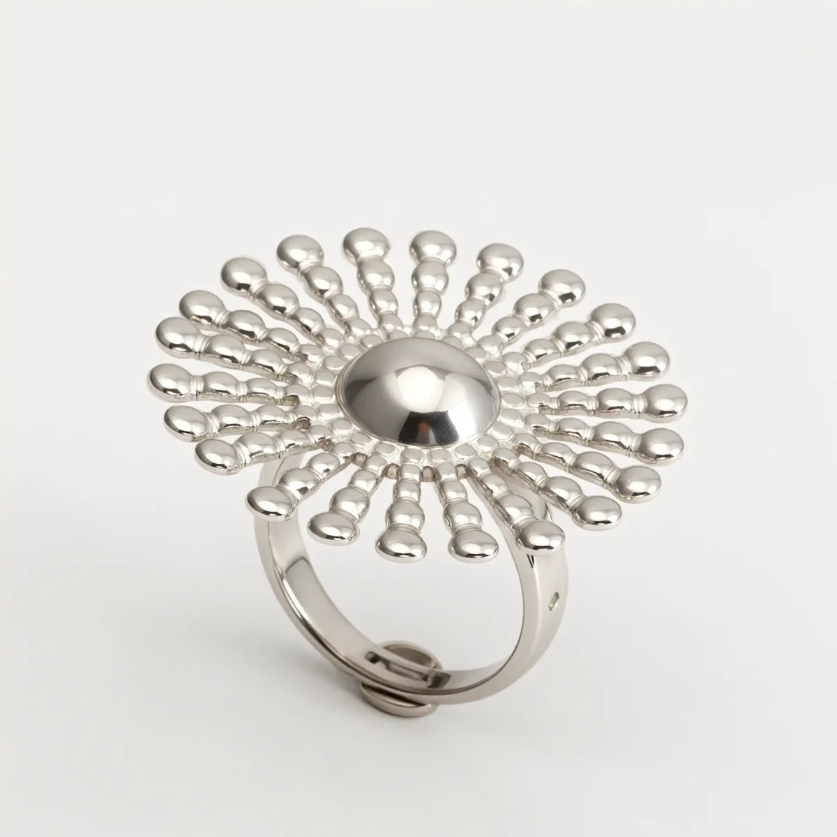 24K Gold - Plated Stainless Steel Women's Ring with Sunflower Design | G005537 - Image 4