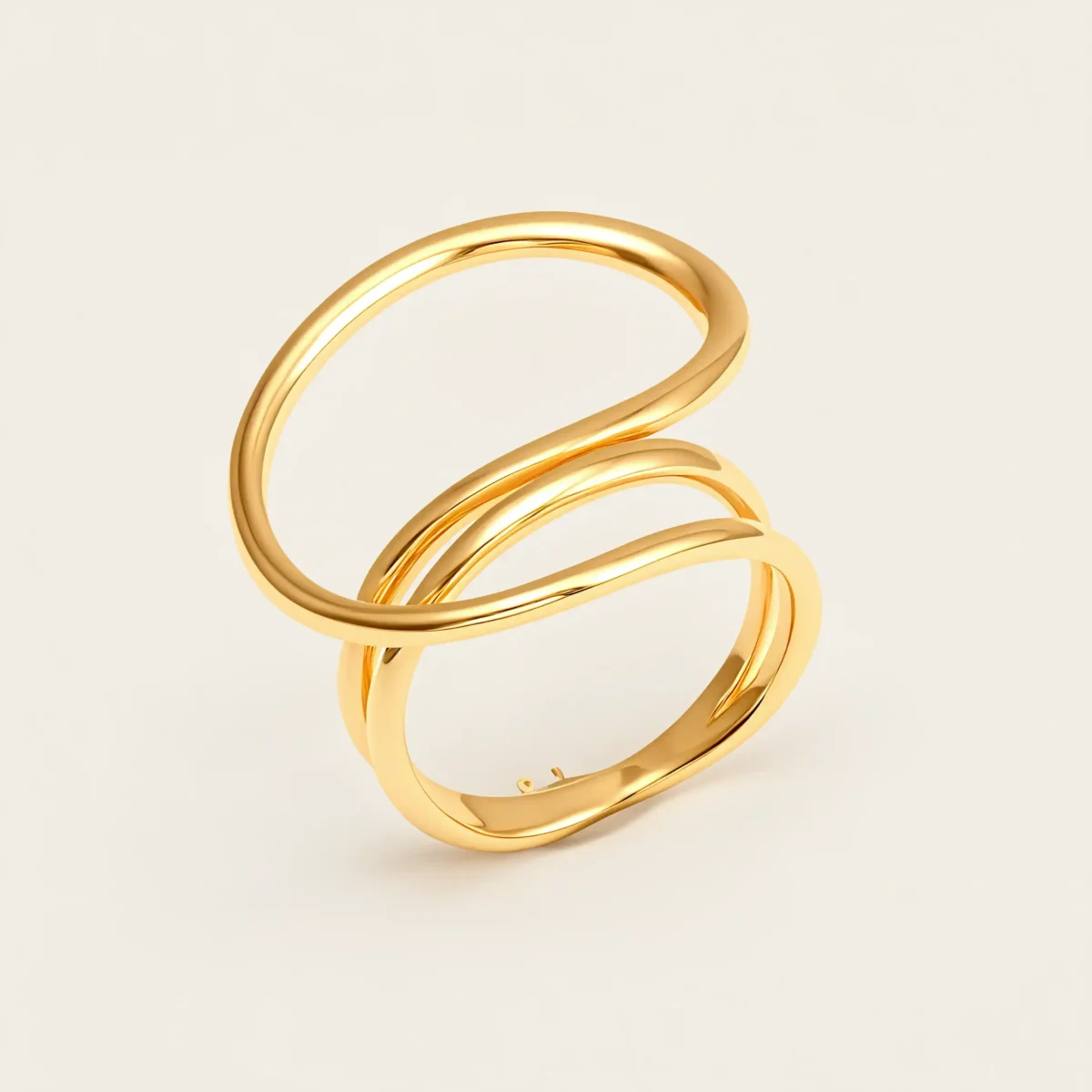 Modern Style Twisted Band Stainless Steel Women's Ring丨G004992 - Image 2